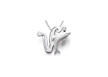 Rhodium Plated | Alphabet Pendants